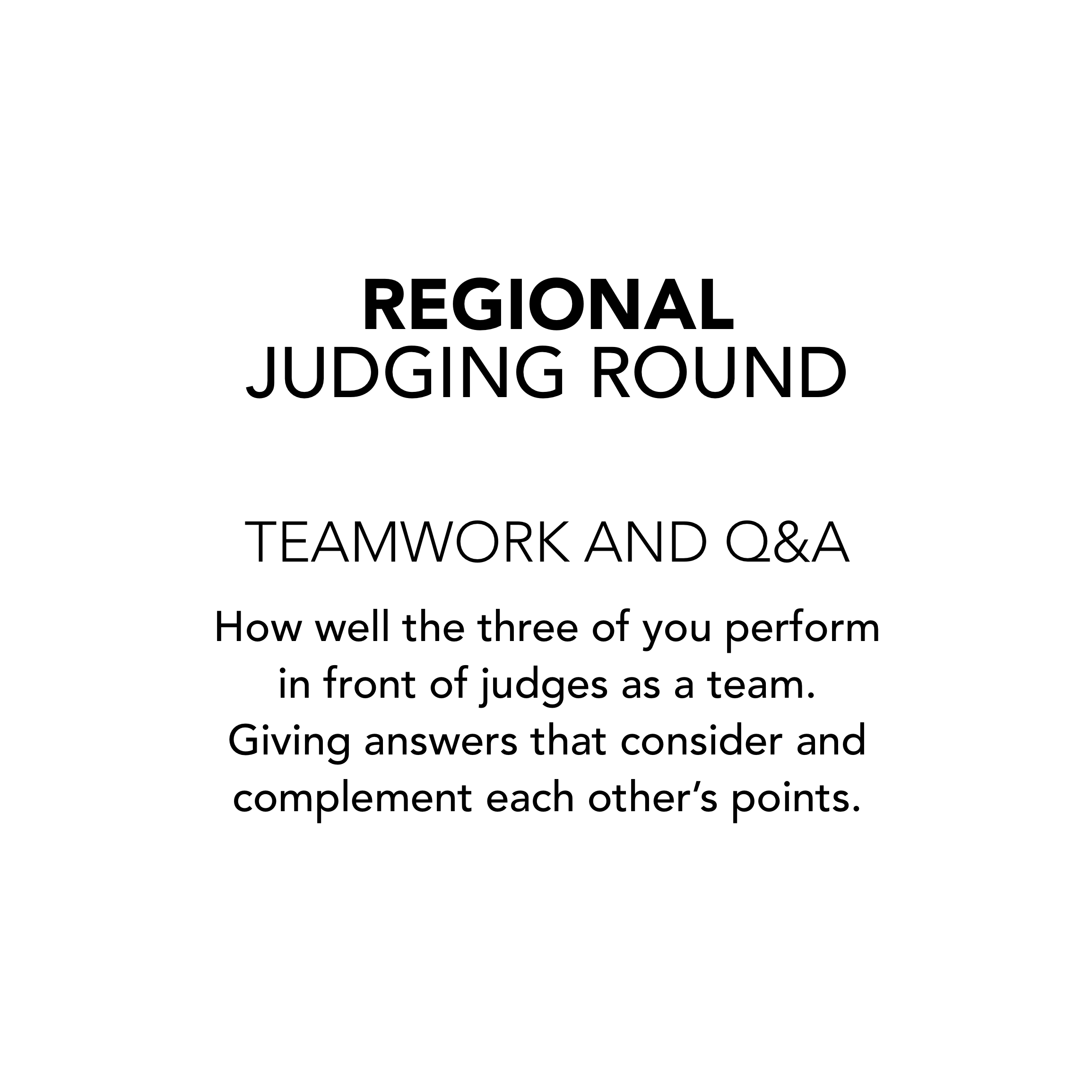 regional judging information