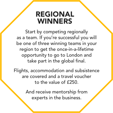 Regional winners image representing prizes available