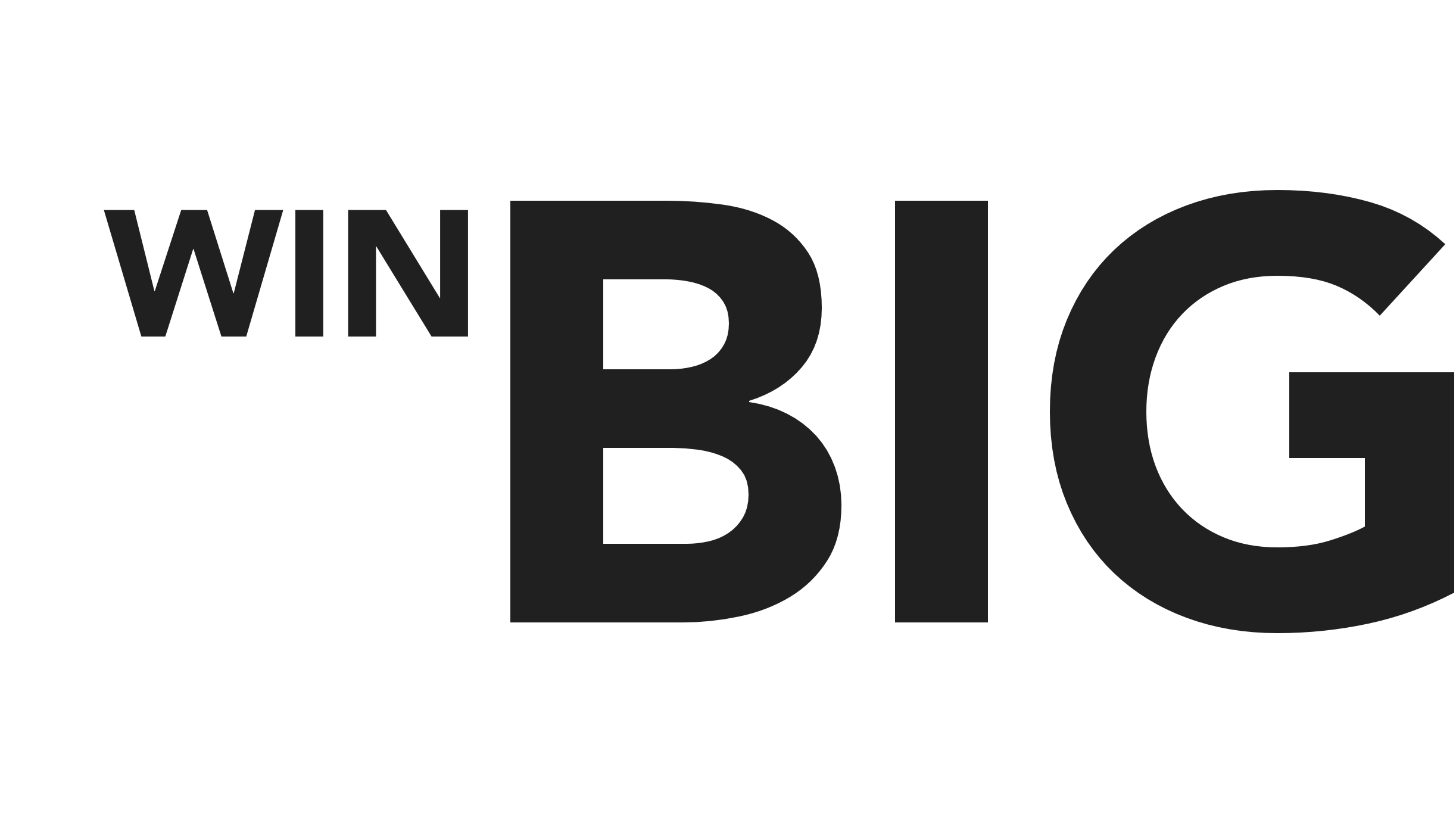 win big competition text inside of octogan