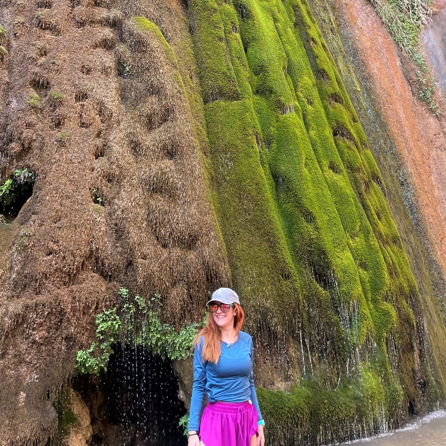 Caryn V. at a waterfall