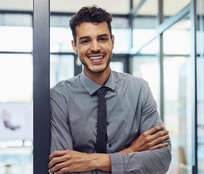 A man posing for a picture