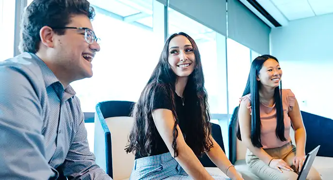 Group of young professionals in an office setting