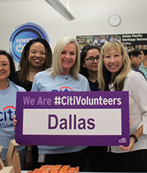 Citi employees at a volunteering event