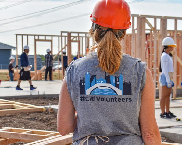 Woman at construction site