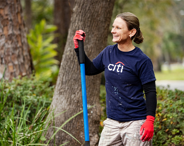 Woman gardening