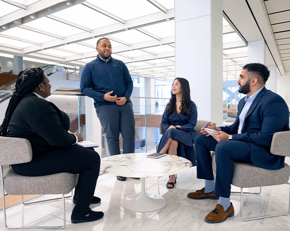 People sitting in a meeting