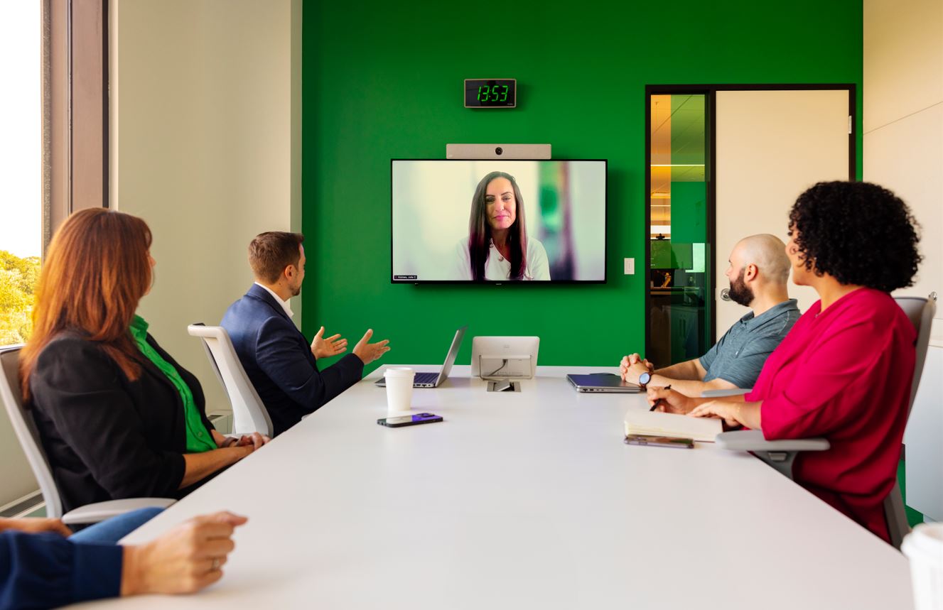 male employees in meeting in back office