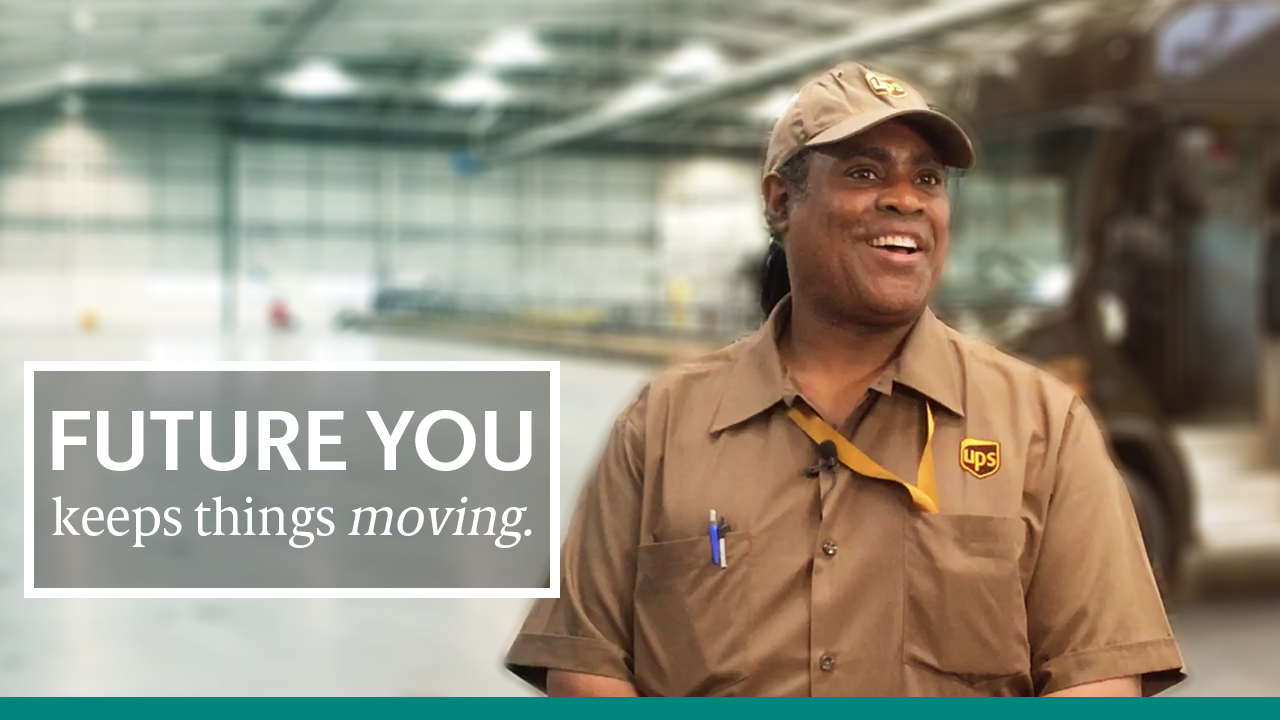 Play Video: Future you moves faster. UPS driver.