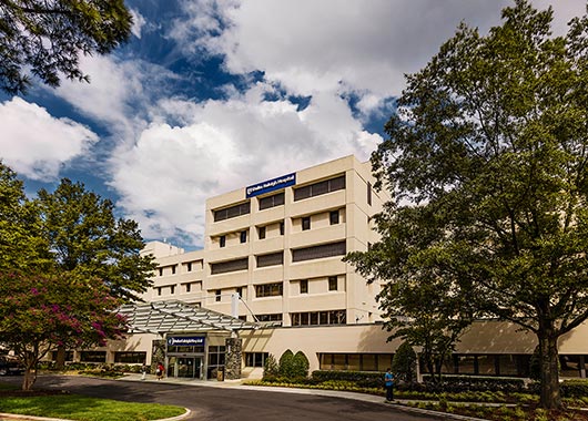 A large hospital building