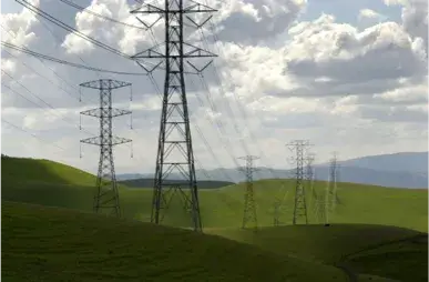 power line in the countryside