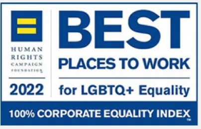 Best Places to Work for LGBTQ+ Equality badge