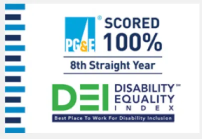 PG&E scored 100 percent on Disability Equality Index