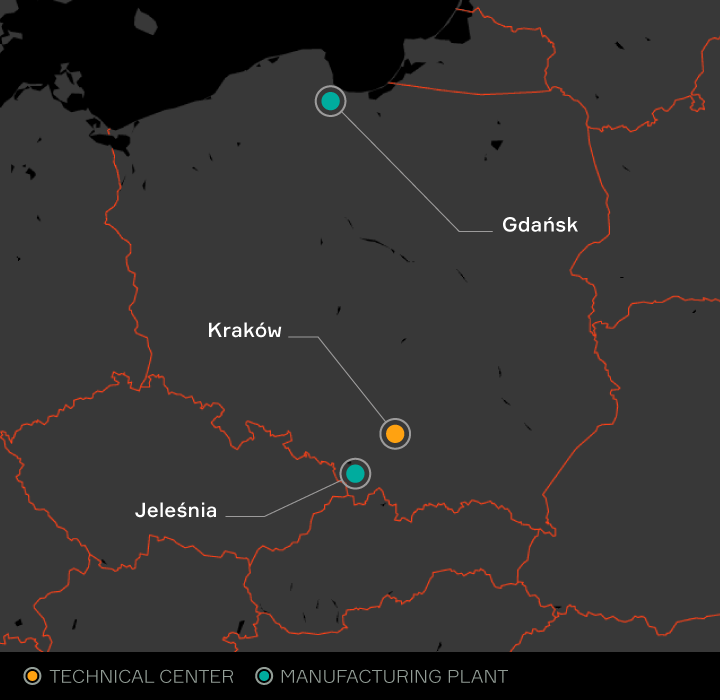 Aptiv locations listed in Poland