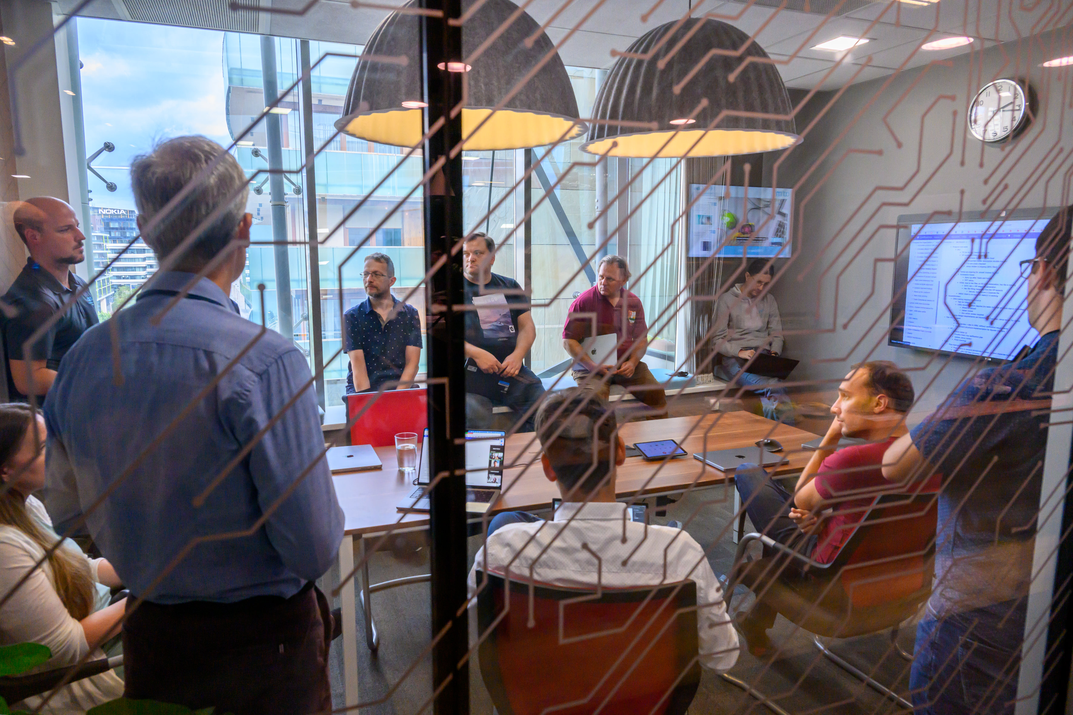 More team members in office lounge