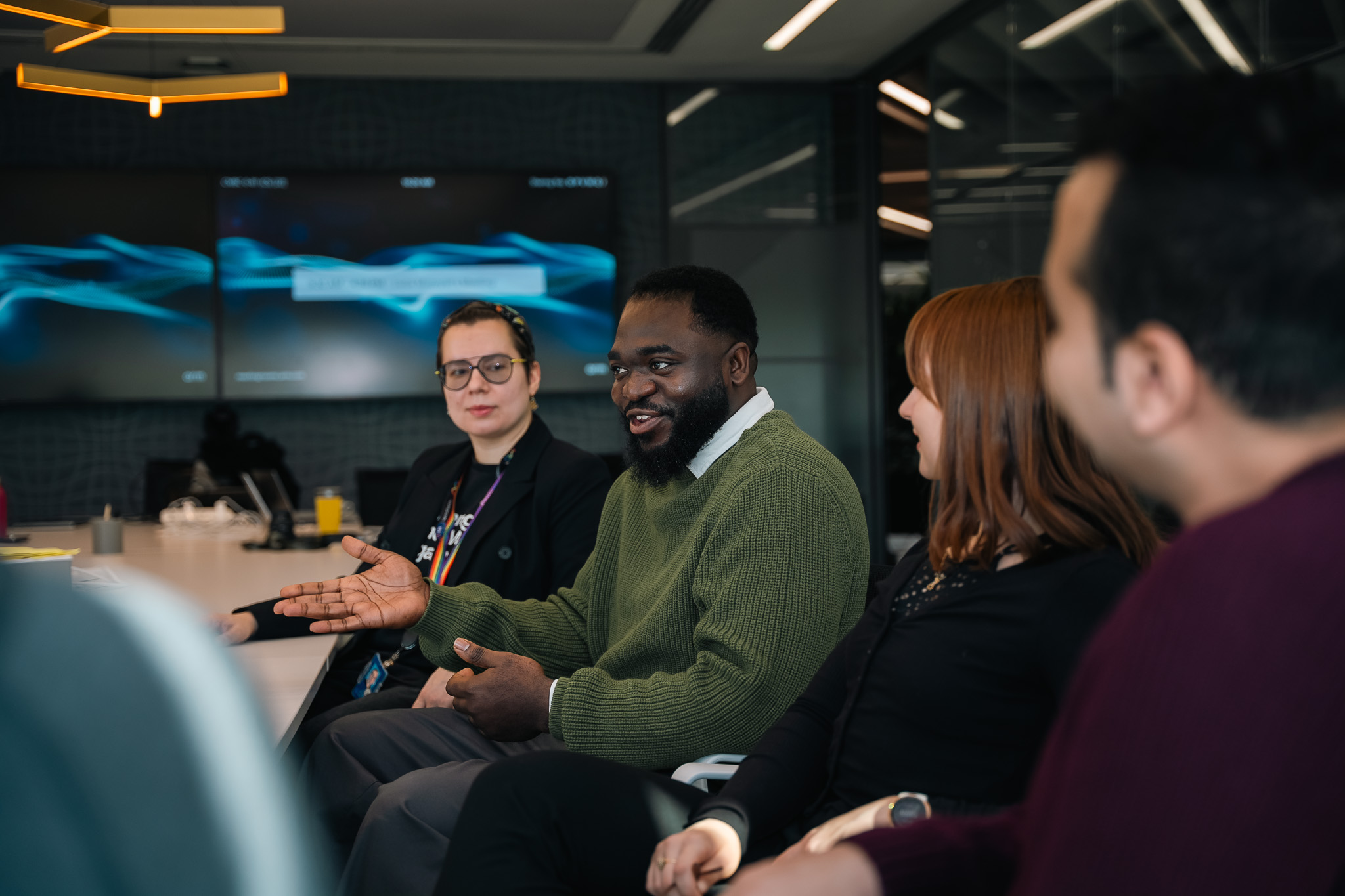 Young female apprentice smiling