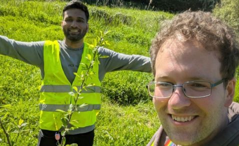 Arm event banner outdoors.