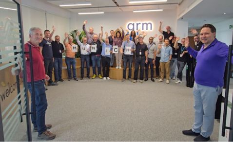 Arm office lobby with plant seating