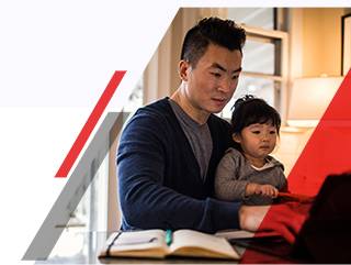 Sitting Man with baby