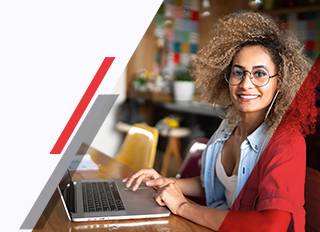 Girl working in laptop