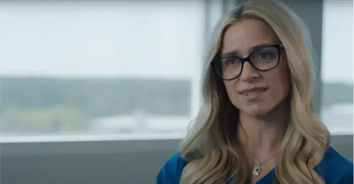 Team member sitting down for a testimonial (Video)