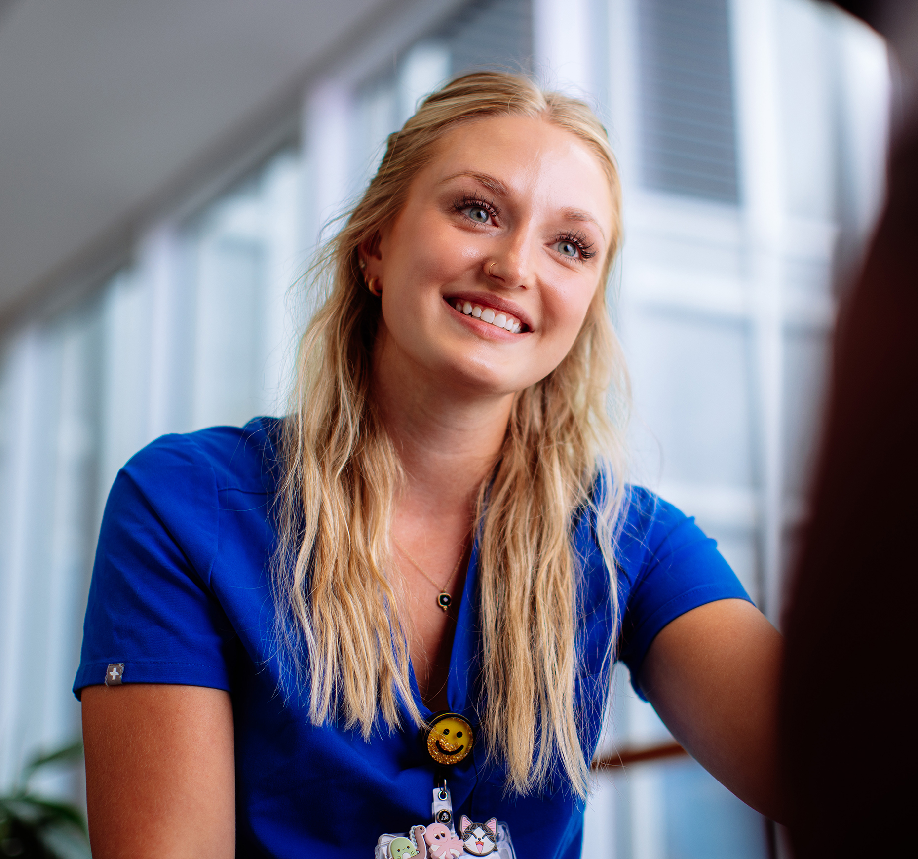 Nurse smiling