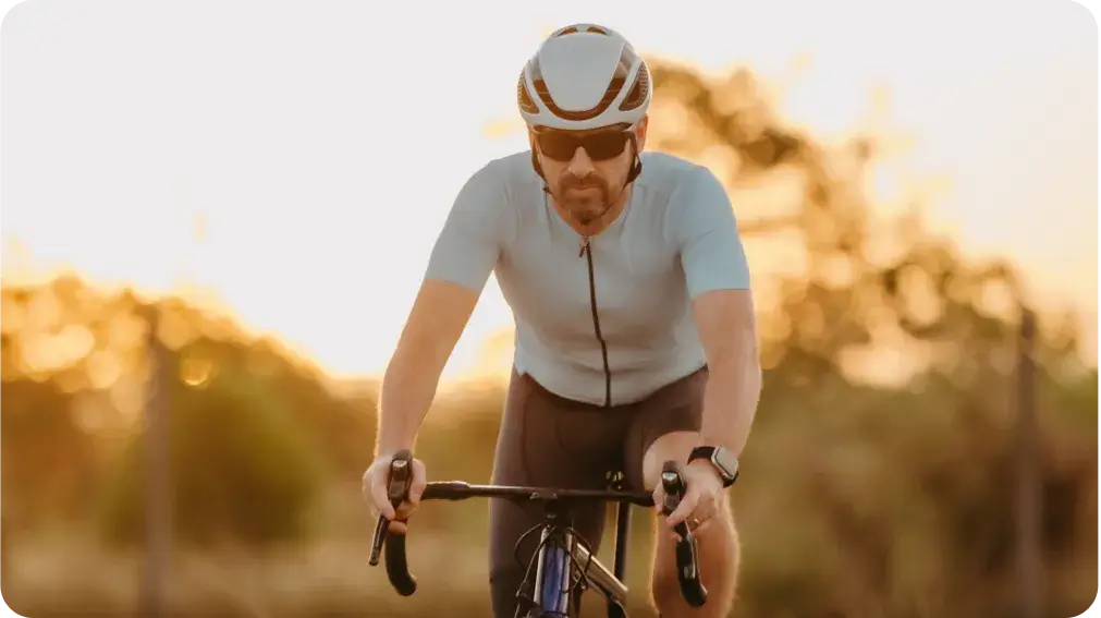 man riding a bicycle