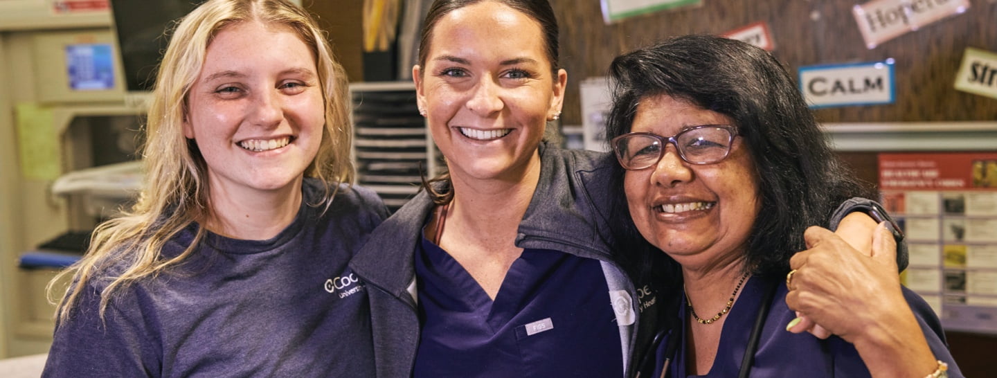 Group photo of nursing staff in hospital