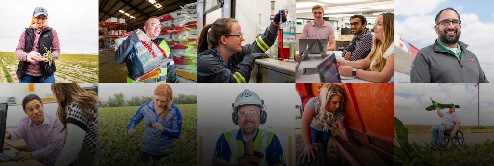 Collage of various career choices in CHS