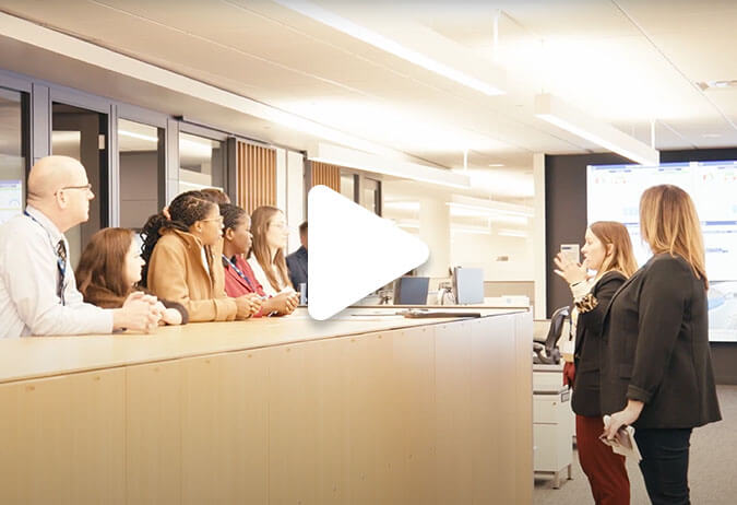 People talking in office