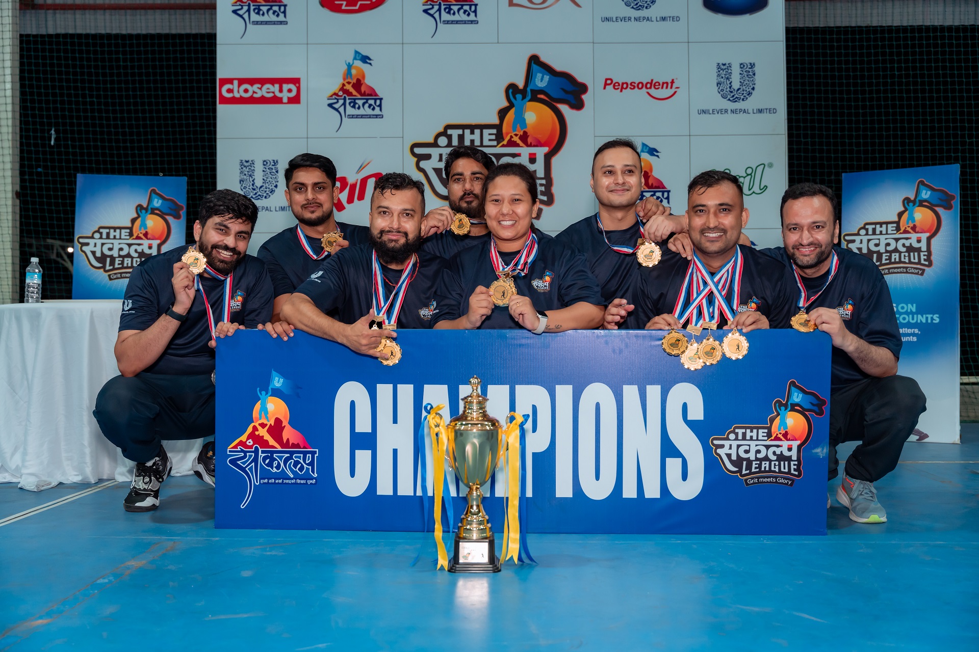 Winners and champion team group photo