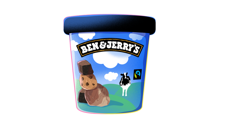 Illustration of Ben and Jerry