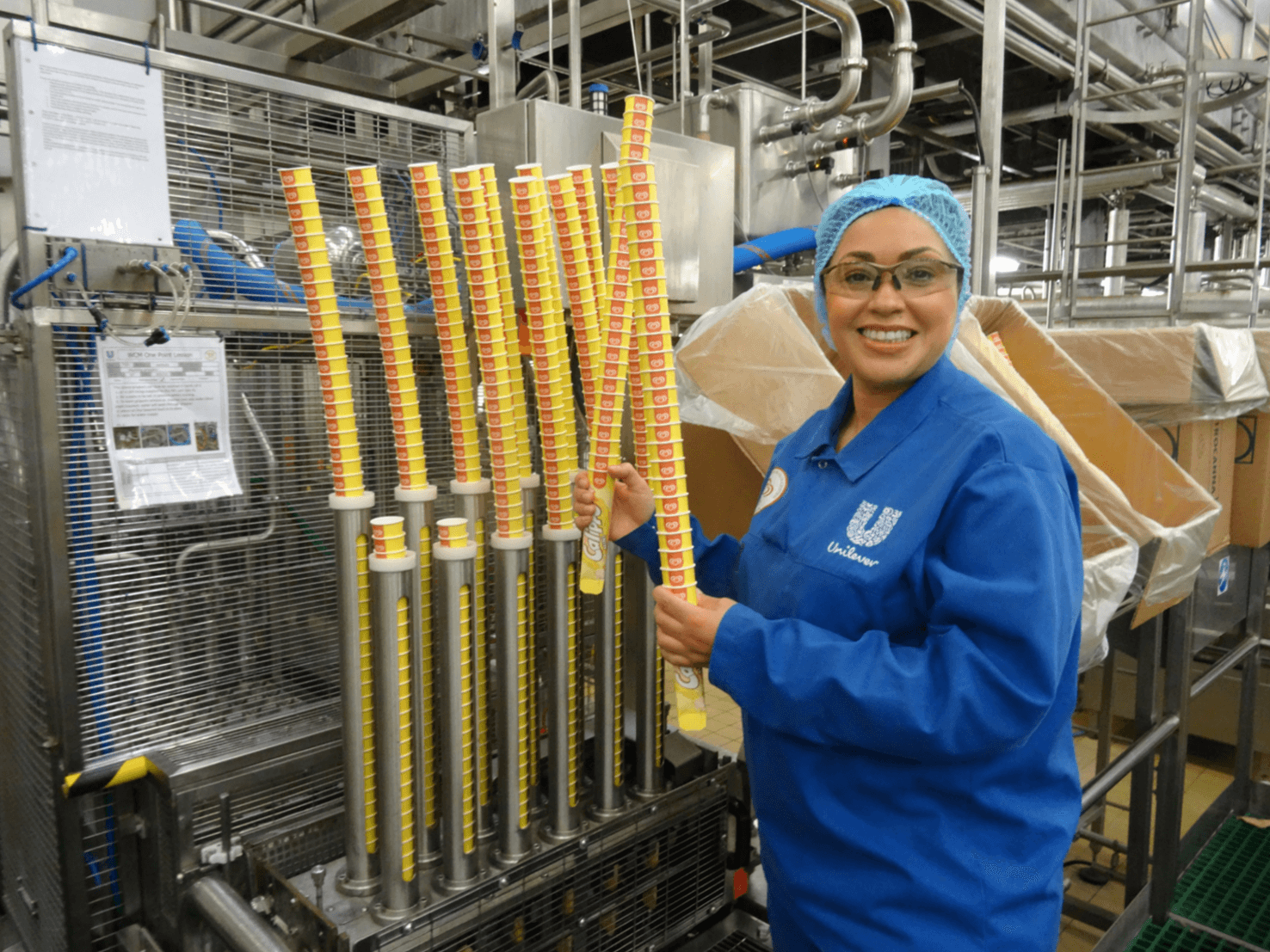 Woman holding Cornetto cups