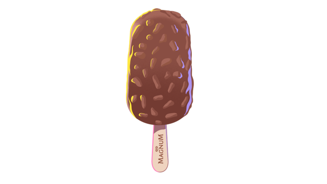 Illustration of a Magnum Ice cream