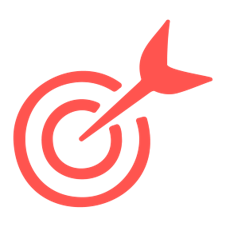 unilever red purpose and goal icon image