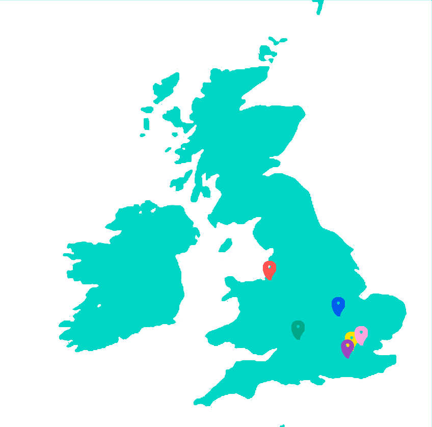 Map of Site locations in the UK