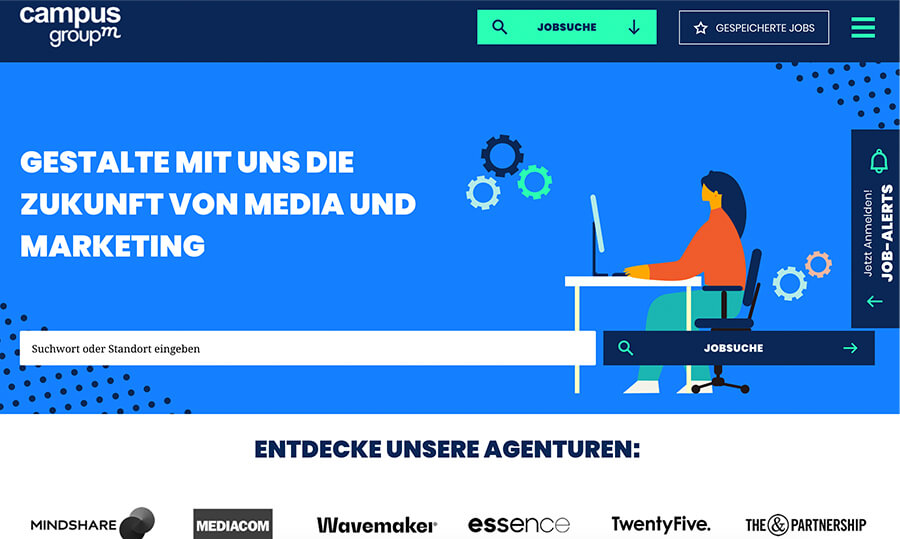 Screenshot of GroupM Website