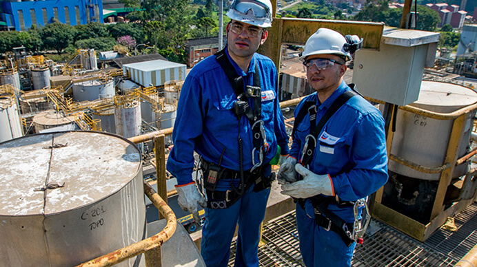 two engineers on a site