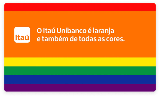 gráfico - O Itaú Unibanco é laranja e também de todas as cores.