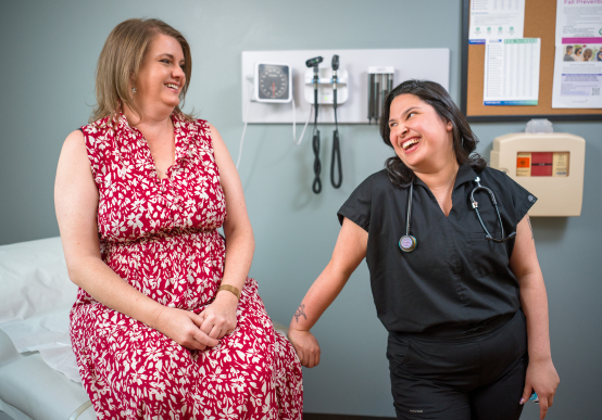 Image of Medical Assistant and patient