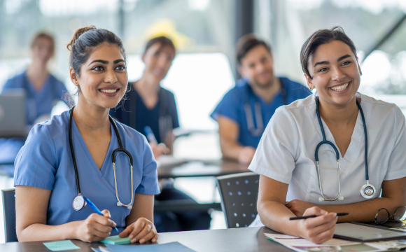 Image of nursing students in class