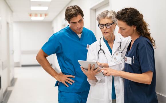 Image of doctors in conversation