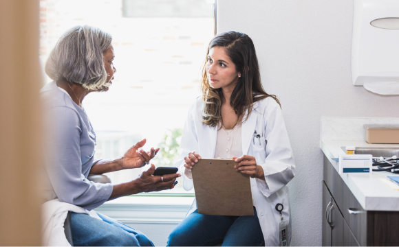 Image of doctor and patient