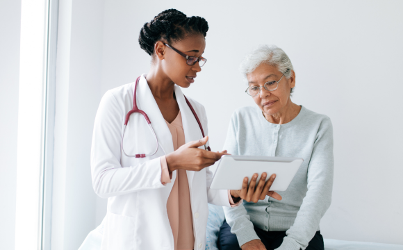 Image of doctor and patient