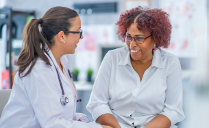 image of doctor and patient