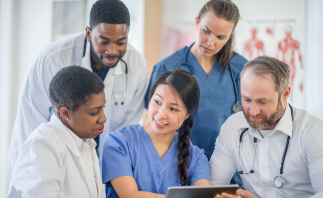 image of providers in discussion