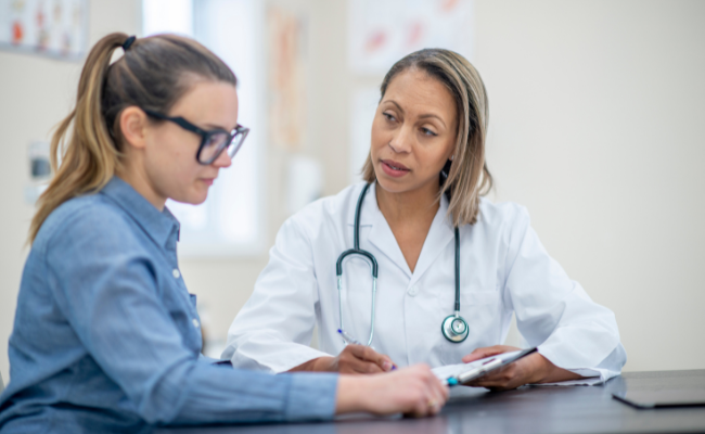 provider talking with patient
