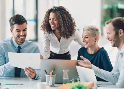 Executives in discussion