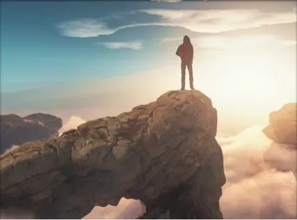 person on a mountain