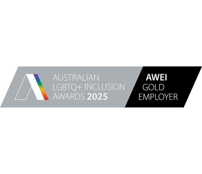 Gold Employer accreditation in the 2025 Australian Workplace Equality Index (AWEI)