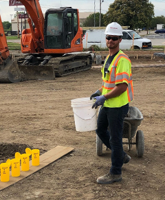 employee on a job site